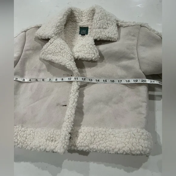 Wild Fable Cream Teddy Jacket with Button Closure - Picture 11 of 12